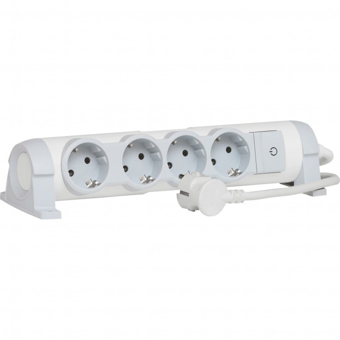 Многорозеточный блок LEGRAND 'Комфорт' 4 x 2К+З с кабелем длиной 3 м белый 694627