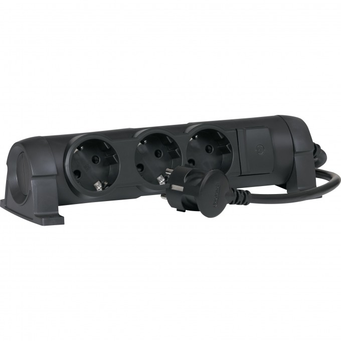 Многорозеточный блок LEGRAND ''КОМФОРТ'' 3 x 2К+З - с кабелем длиной 3 м черный 694602